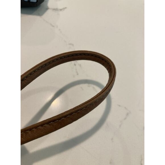 Fossil Leather Canvas City Bird Print Fossil Key-Per Wristlet 6” Boho Y2K - Picture 5 of 5